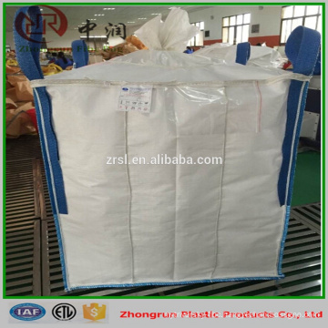 Polypropylene One Ton Iron Ore Bulk Bag , Q-Big Bags 1000kg Baffle Bags